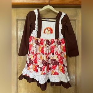 Girls Size 6 Thanksgiving Turkey dress